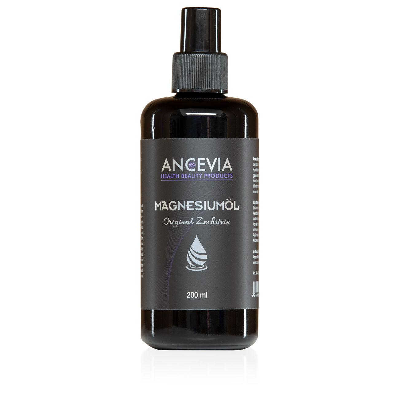 Ancevia® MAGNESIUM ÖL  in einer Glas-Sprühflasche - bever-naturversand