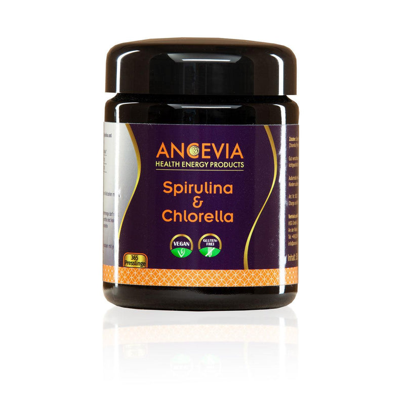 Ancevia® Spirulina und Chlorella - 1 Glas mit 365 Presslingen