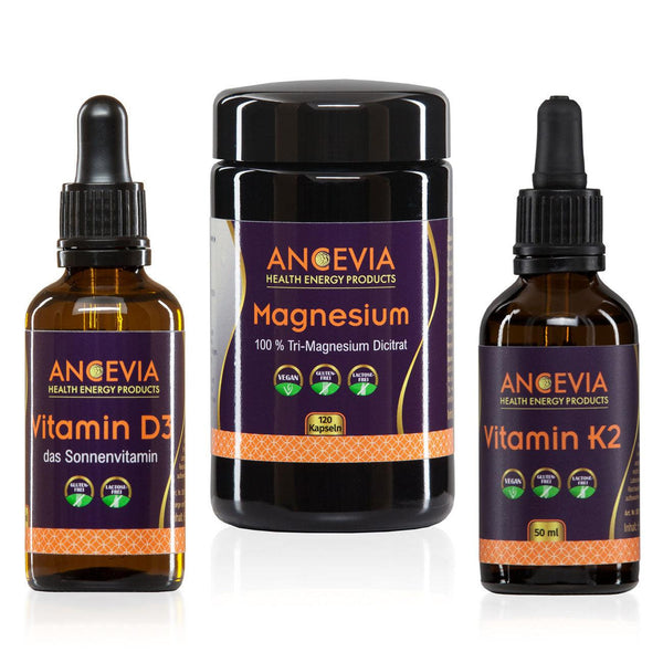 Ancevia® Vitamin D3 + K2 + Magnesium im Set
