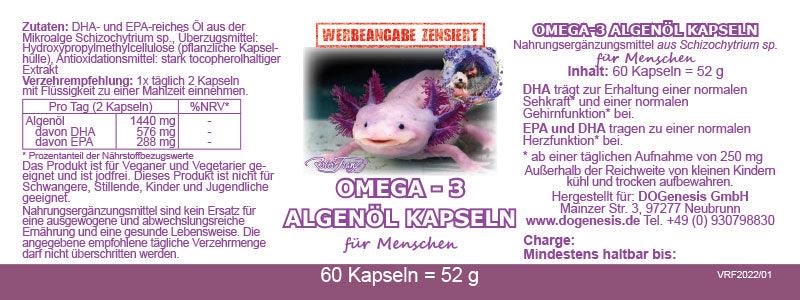 Omega – 3 Algenöl 60 Kapseln von Robert Franz - bever-naturversand