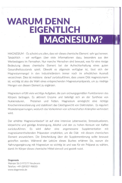 Buch Warum denn eigentlich Magnesium? – von Robert Franz - bever-naturversand