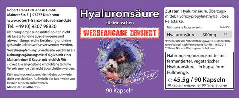 Hyaluronsäure Kapseln 300 mg von Robert Franz - bever-naturversand
